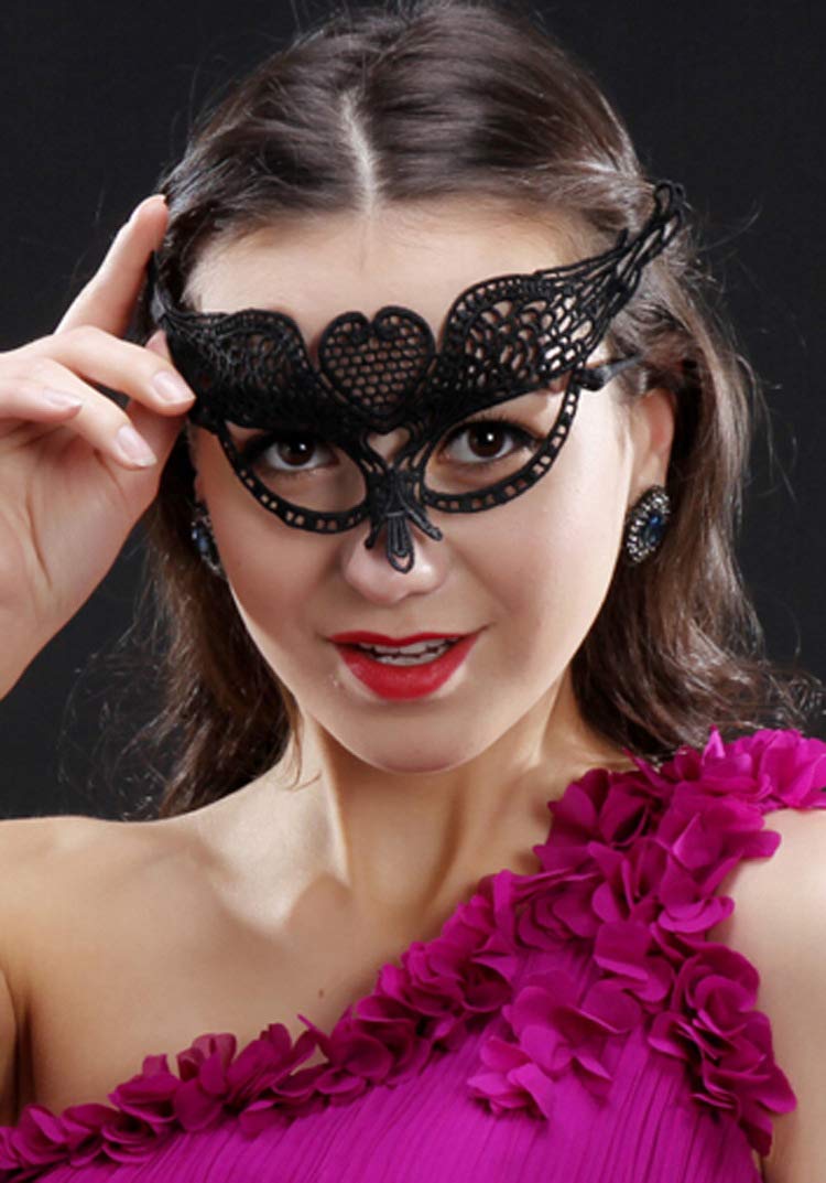 Lace Masquerade Mask 15 Pack Black Sexy Lace Eye Mask for Women Lingerie Soft Version Party Carnival Cosplay Decorations Masquerade Mask for Party Ball - BeesActive Australia