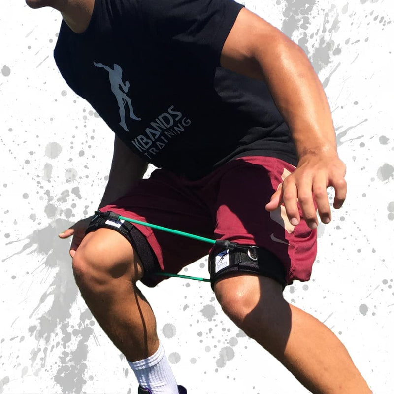 Kbands | Speed and Strength Leg Resistance Bands | Includes Speed 101 and Agility FX Digital Training Programs - Sizes for Youth, Intermediate, and Advanced Athletes Blue, Green, Red, Orange - BeesActive Australia