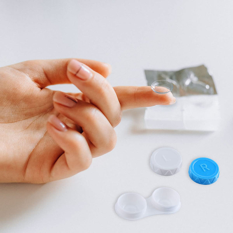 Jagowa 4 Pcs Contact Lens Care Case Leak Proof Contact Lens Container Box Portable Contact Lens Storage Case for Travel Business Trip (4 Colors) - BeesActive Australia