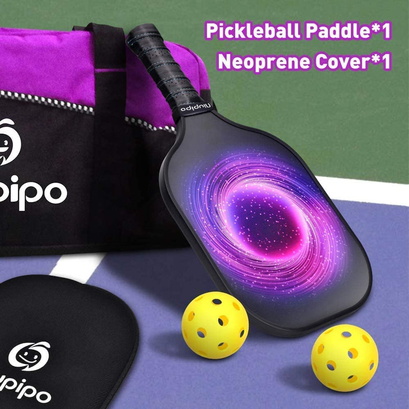 Pickleball Paddle + 6pcs Pickleballs USAPA Approved Pickleball Paddle with Fiberglass Face, Protective Cover, Ultra Cushion, Polypropylene Honeycomb Core, 4.5-Inch Grip, 8.2 Ounces - BeesActive Australia
