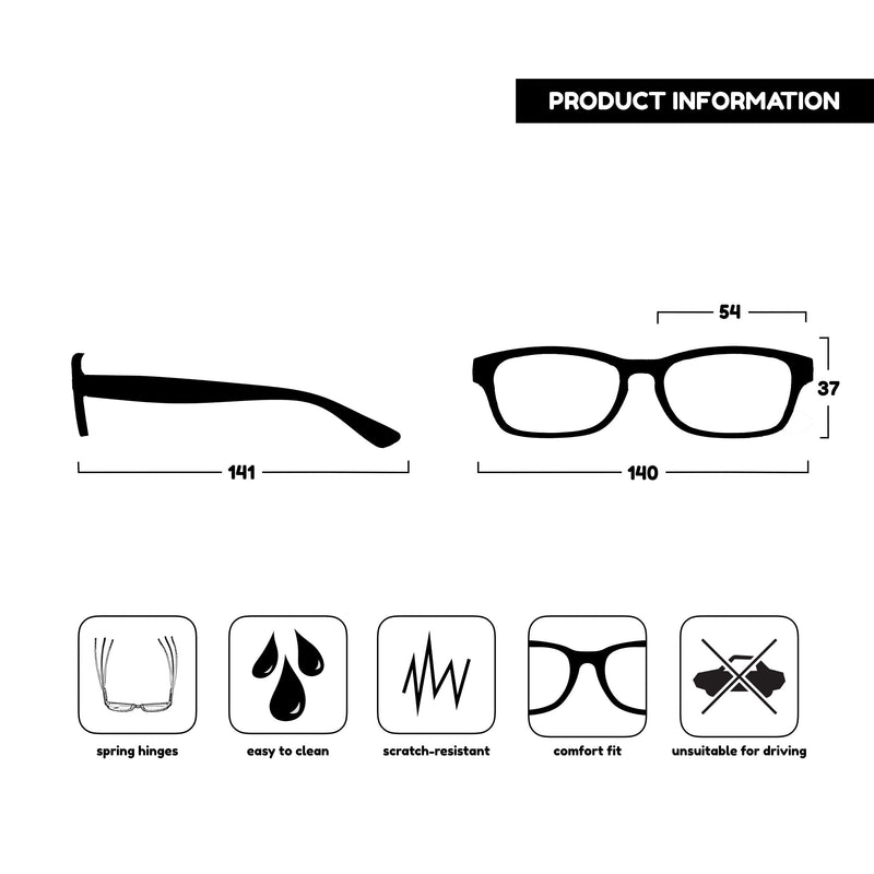 UV Reader Blue Tortoiseshell Reading Glasses Mens Womens Spring Hinges UVR010BL +1.00 +1.00 Magnification - BeesActive Australia