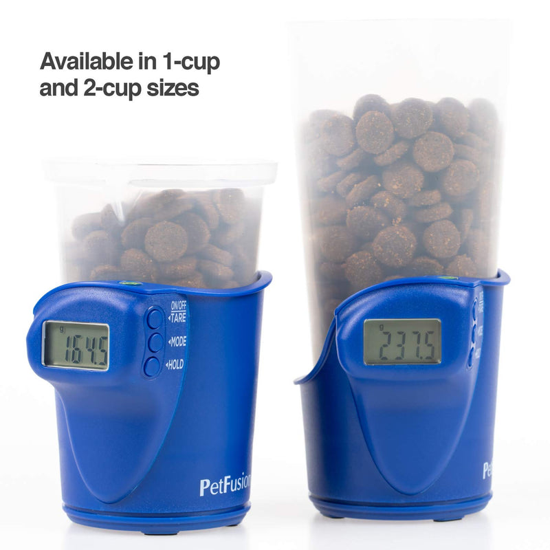 PetFusion Digital Food Scale & Scoop for Dry Dog Food & Cat Food (1, 2 Cup). [Precision Dog Food Measuring Cup for Better Nutrition, Weight Control, Savings]. 1 Year Warranty for Manufacturer Defects Blue - BeesActive Australia