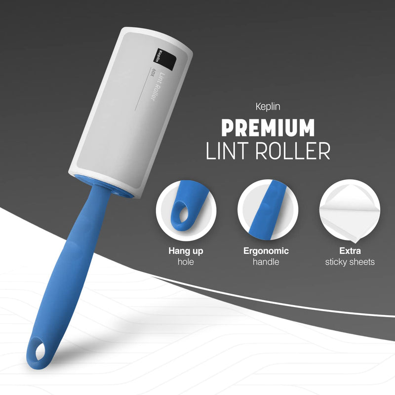 KEPLIN Lint Roller - Including 4 x Sticky Roller Replacement Heads, Quick and Easy to Use Lint Rollers, Pet Hair Remover, Removes Dust and Fluff from Garments, Furniture and Car Seats - BeesActive Australia