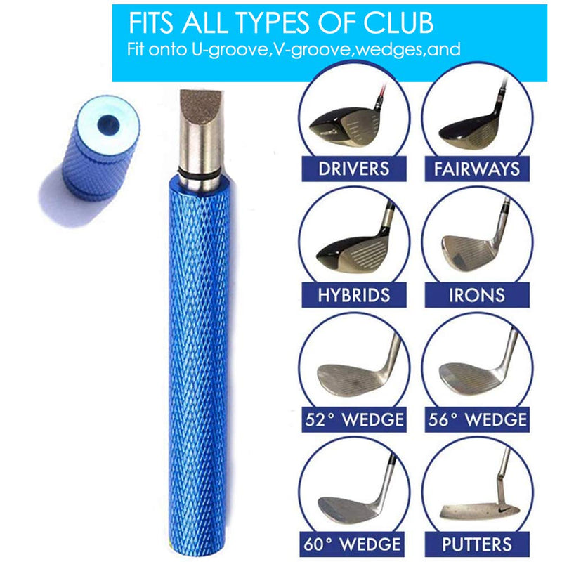 VIPMOON Golf Clean Tool Set -Retractable Golf Club Brush and 2 Golf Club Groove Sharpener, for U & V-Grooves, Sharp and Clean Kits for All Golf Irons Flat - BeesActive Australia