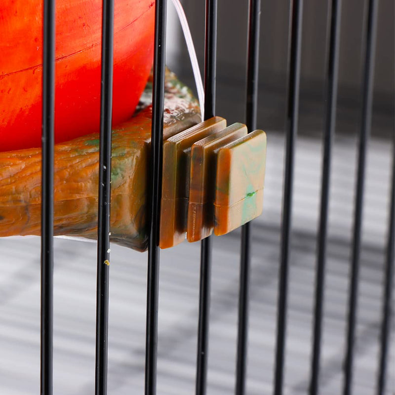 Bird Feeder Fruit Shape with Clamp Holder Cage-Pet Food & Water Bowl Parrot Food Box for Bird Macaw Budgie Parakeet Conure Lovebird Finch (Pomegranate Shape) - BeesActive Australia