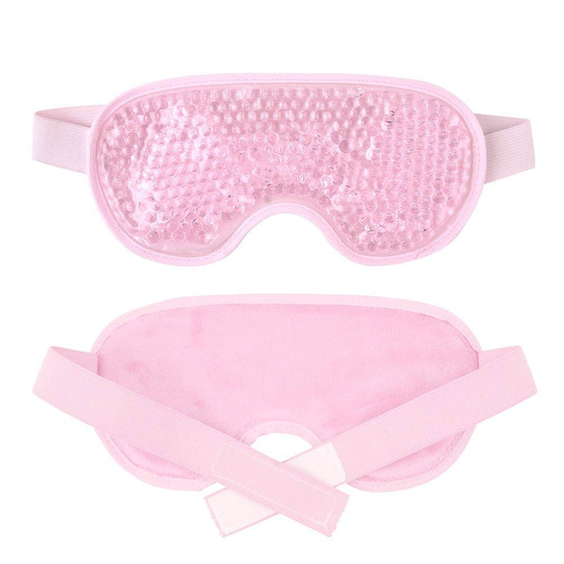County Aqua Peas Cooling Gel Eye Mask - Cool/Warm Therapy - Perfect For Insomnia, Puffy Eyes & Dark Circles (Pink) Pink - BeesActive Australia