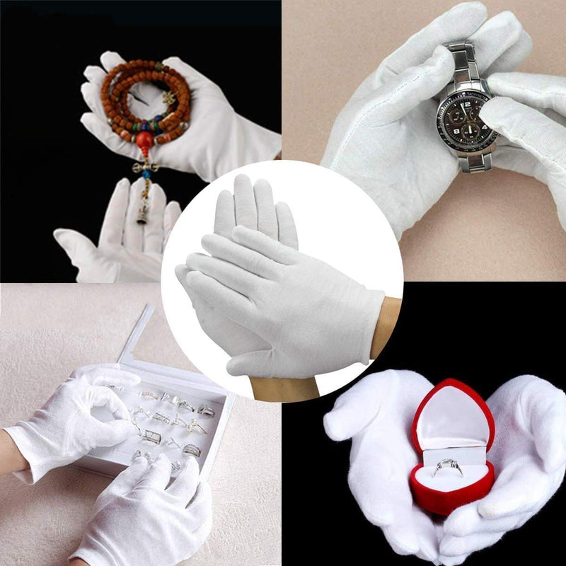 2 PAIRS SIZE 7 DERMATOLOGICAL COTTON GLOVES DRY SKIN ECZEMA MOISTURISING CREAM 7 Number Size White - BeesActive Australia