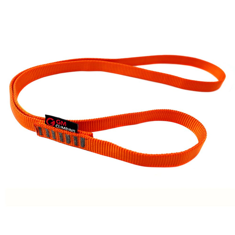 [AUSTRALIA] - GM CLIMBING 16mm Nylon Sling Runner 22kN / 4840lb CE UIAA Certified Fluorescent Orange 60cm / 24inch | Pack of 3 
