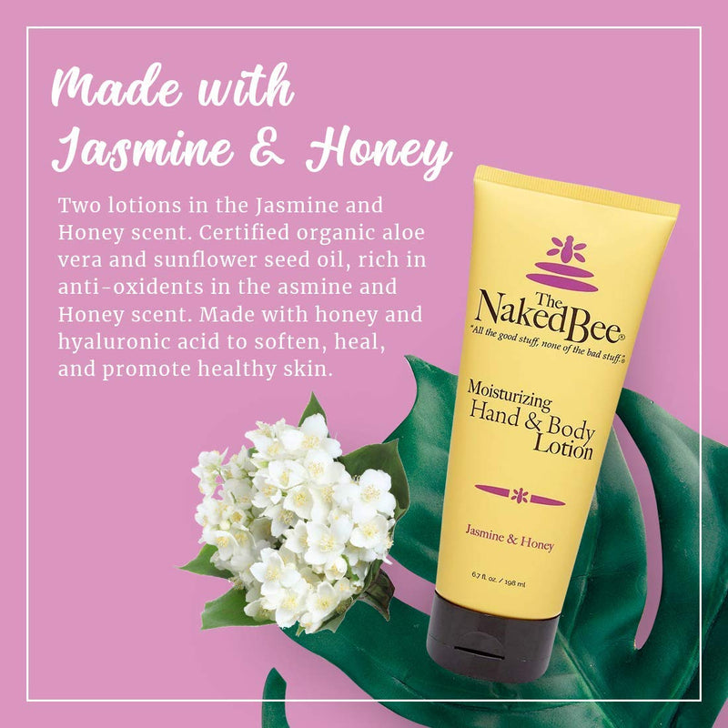 The Naked Bee Jasmine & Honey Moisturizing Hand & Body Lotion, 6.7 oz - 2 Pack - BeesActive Australia