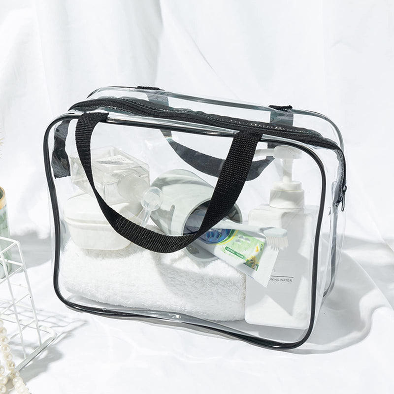 3 in 1 Clear Toiletry Bags,Waterproof Travel Bag Clear Travel Luggage Transparent Cosmetic Makeup Bag Beach Tote Bag Easy to Carry. - BeesActive Australia