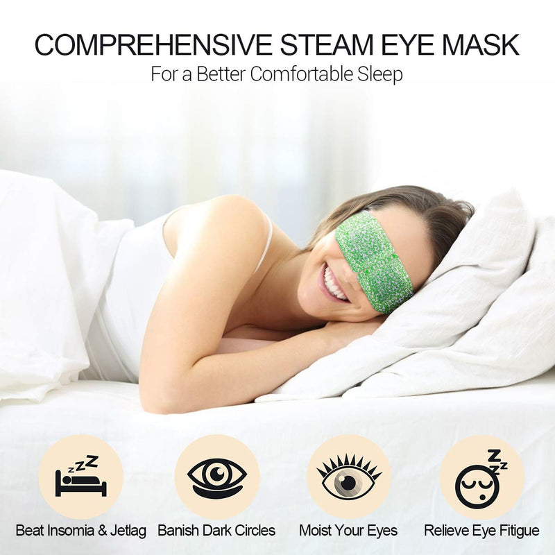 16 Packs Steam Eye Masks for Dry Eyes, SPA Warm Eye Mask, Relief Eye Fatigue Hot Sleep Eye Mask for Puffy Eyes Mask, Disposable Moist Heating Compress Pads for Sleeping- Unscented - BeesActive Australia