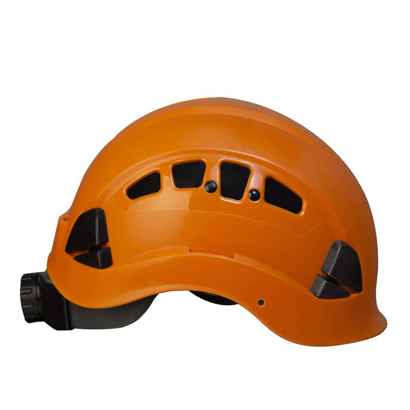 JORESTECH - ABS Work-at-Height and Rescue Hard Hat Slotted Ventilated Helmet w/ Adjustable Ratchet 6-Point Suspension ANSI Z89.1-14 Orange - BeesActive Australia