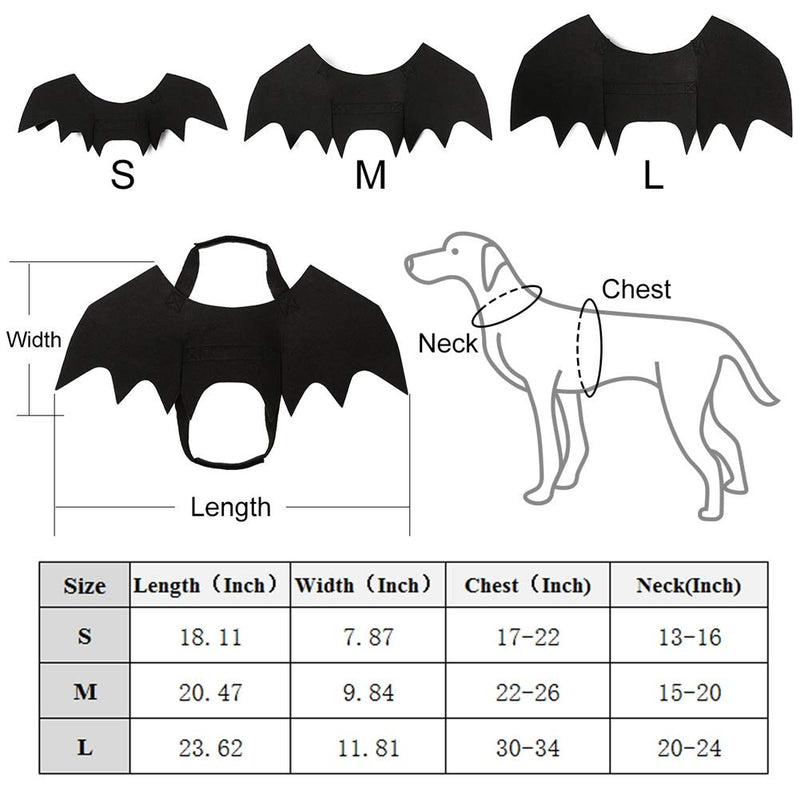 Ehdching Cat Costume Halloween Pet Bat Wings Cat Dog Bat Costume Large - BeesActive Australia