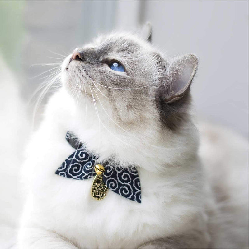 Necoichi Ninja Cat Collar Navy - BeesActive Australia