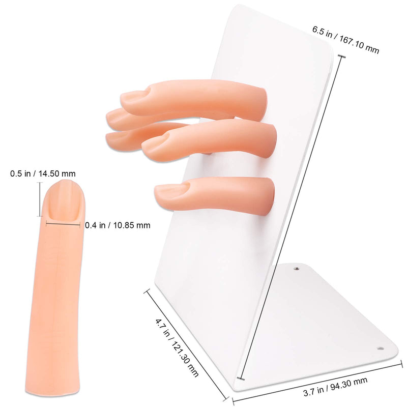 Beauticom Nail Art Practice Finger Board with Magnetically Detachable Fake Fingers, Self Training for Acrylic Gel Tips - BeesActive Australia