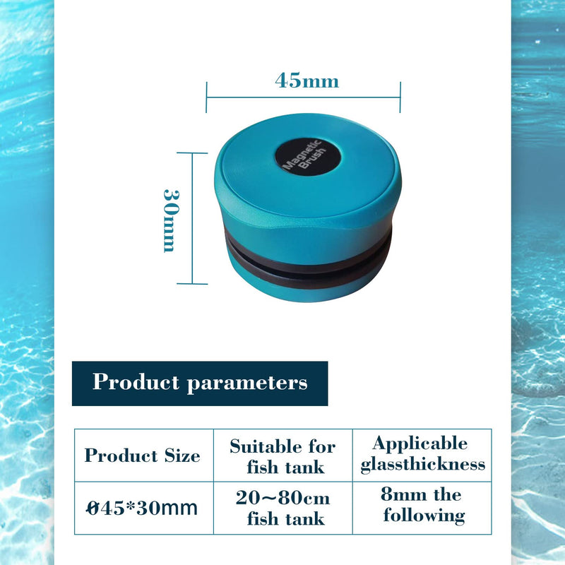 FAZCCMLY Magnetic Algae Scraper Aquarium Fish Tank Glass Cleaner, Floating Magnetic Glass Cleaner Suitable Salt Water and Fresh Water Mini - BeesActive Australia