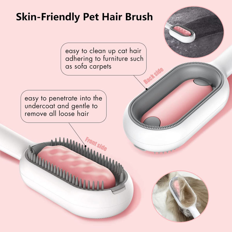 Sichy Cat Brush Self Cleaning Slicker Brushes, Pet Grooming Brush for Cats and Dogs, Pet Grooming Brush Tool Gently Removes Loose Undercoat, Mats Tangled Hair Slicker Brush for Pet Massage-Self Cleaning Blue - BeesActive Australia