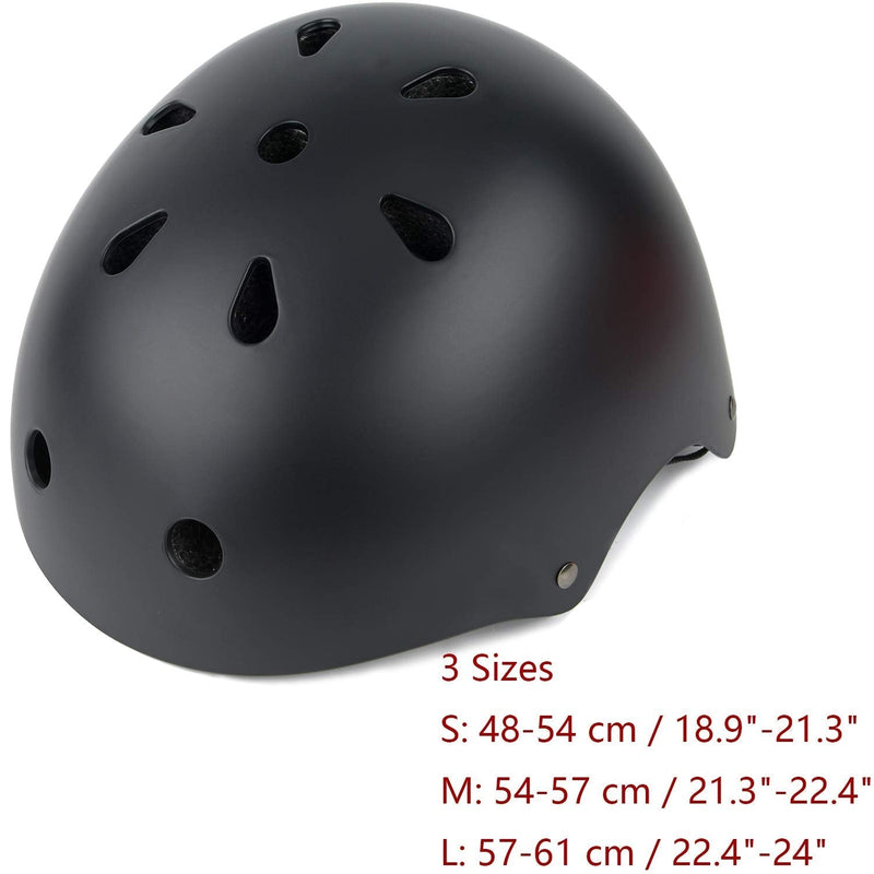 Kids Bike Helmet, Adjustable and Multi-Sport, from Toddler to Youth, 3 Sizes Black Small: 48-54 cm / 18.9"-21.3" - BeesActive Australia