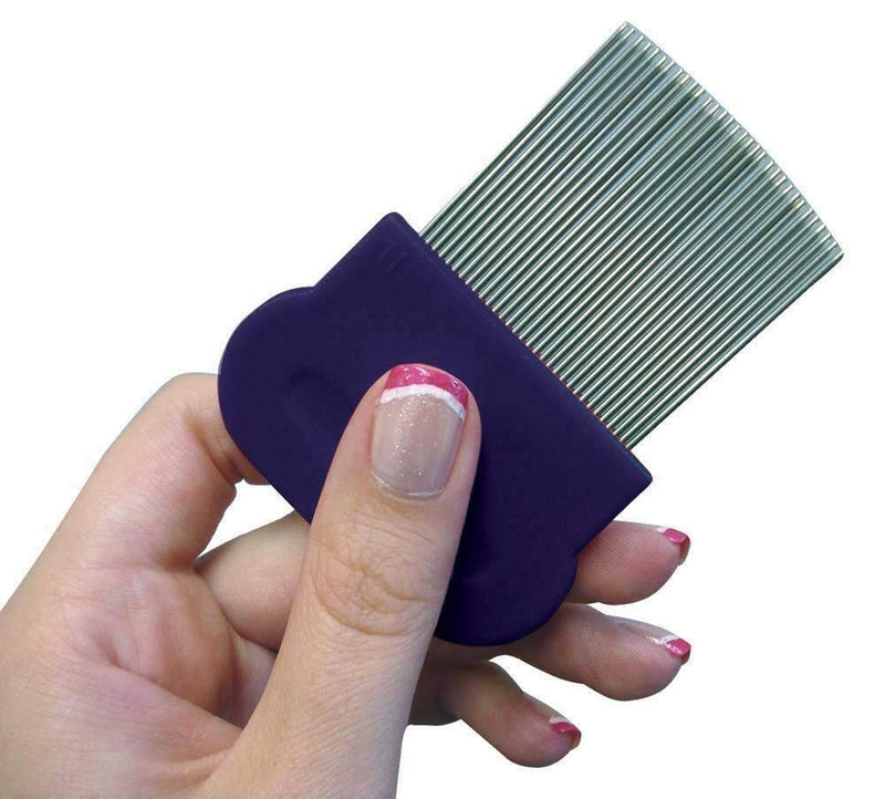 Head Lice Comb Fine Tooth Metal Detection Remove Hair Nit Eggs Magnifier Set 2pcs - BeesActive Australia