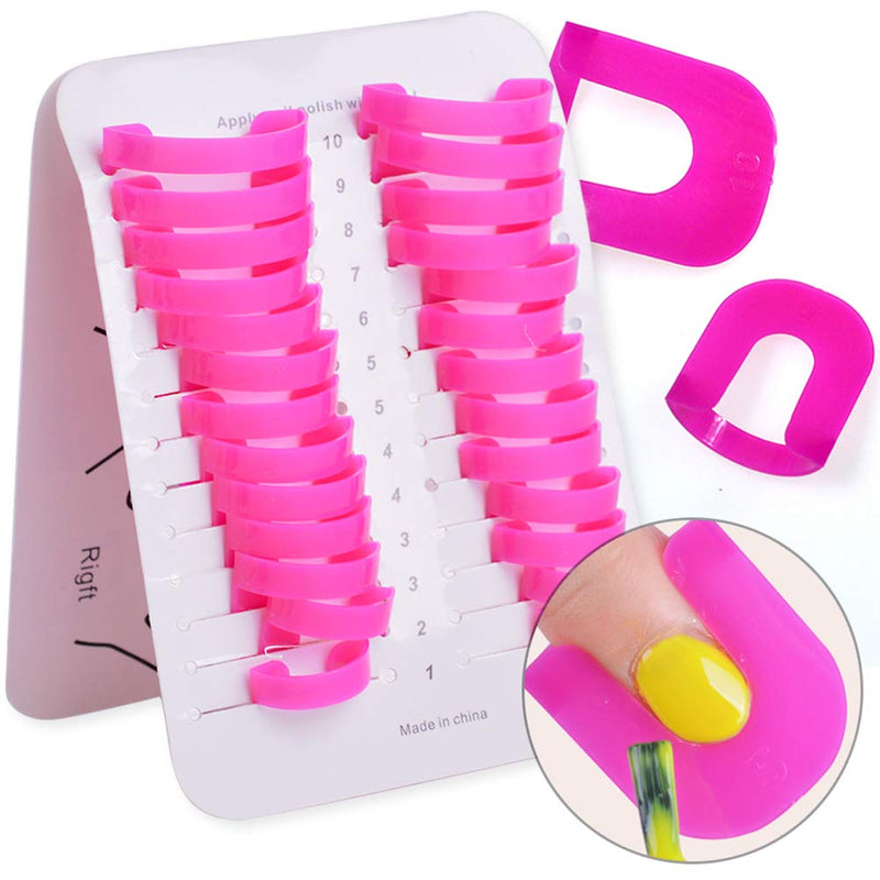 AKOAK 26 Pcs/set Rose-red Manicure Anti-leakage DIY Manicure Protection Tools, Anti-overflow Clips, Manicure Tools - BeesActive Australia