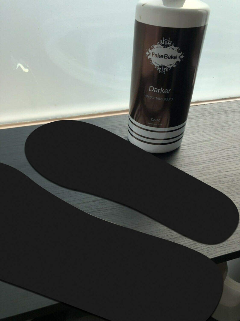 Deluxe 30Pairs(60Feets)Spray Tan Stick on Feet Pads Protectors PRO Sunless Airbrush Spray Tanning Tent Foot Protection (Black) Black - BeesActive Australia