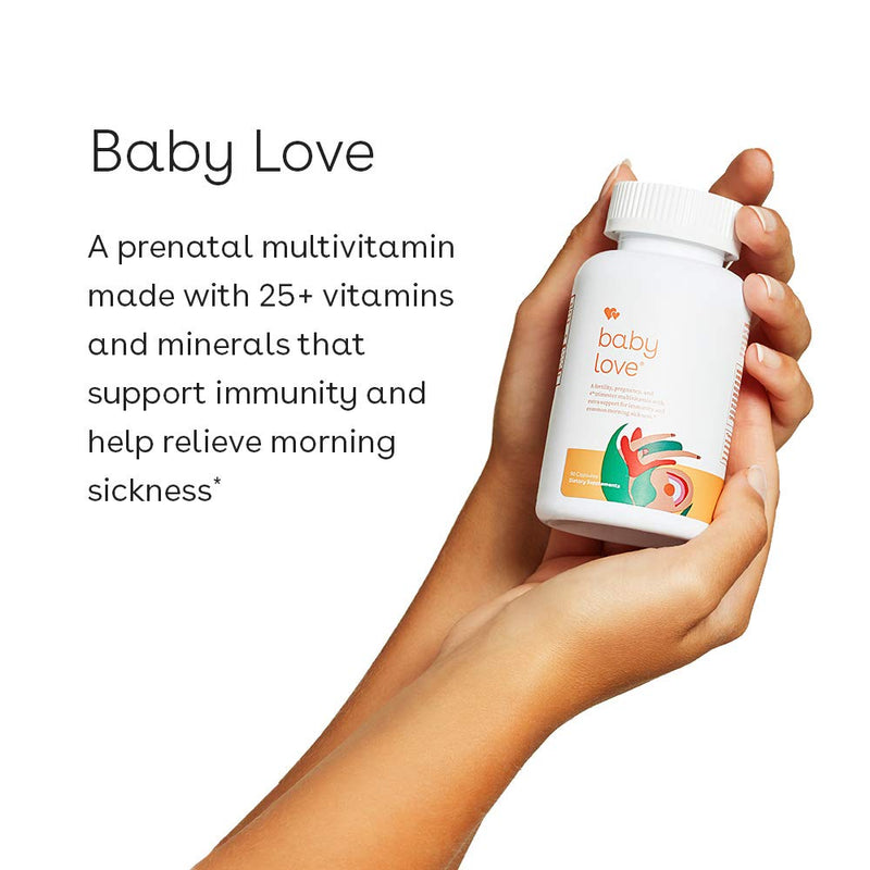 Love Wellness Prenatal Vitamins - Baby Love - Prenatal Vitamins with dha & folic Acid - 30 Day Supply - 25+ Vitamins & Minerals for Your Needs, Supports Immunity & Relief from Morning Sickness - BeesActive Australia