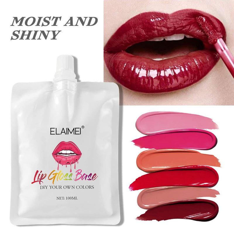 Moisturize Lip Gloss Base, (2PCS) Clear Base Lip Gloss, Lip Gloss Base Oil Material Lip Makeup Primers, Non-Stick Lipstick Primer for DIY Handmade Lip Balms Lip Gloss (200ML) - BeesActive Australia