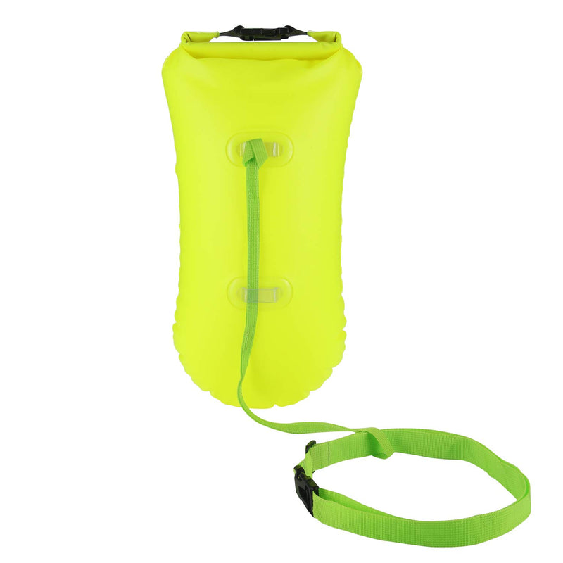 SAFE4SWIM Swim Buoy for Open Water Swimming - Be Bright, Be Seen & Be Safer with Adjustable Swim Bubble Waist Belt, 15L Yellow - BeesActive Australia