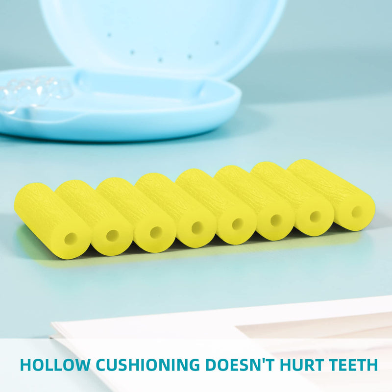 Annhua Orthodontic Aligner Chewies for Invisalign, 8 Pieces Aligner Tray Seaters for Aligner Trays, Yellow Mango*8Pcs - BeesActive Australia