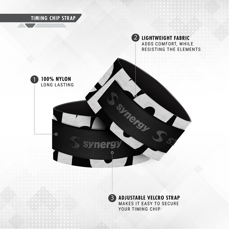 [AUSTRALIA] - Synergy Timing Chip Strap Set Black/Silver 