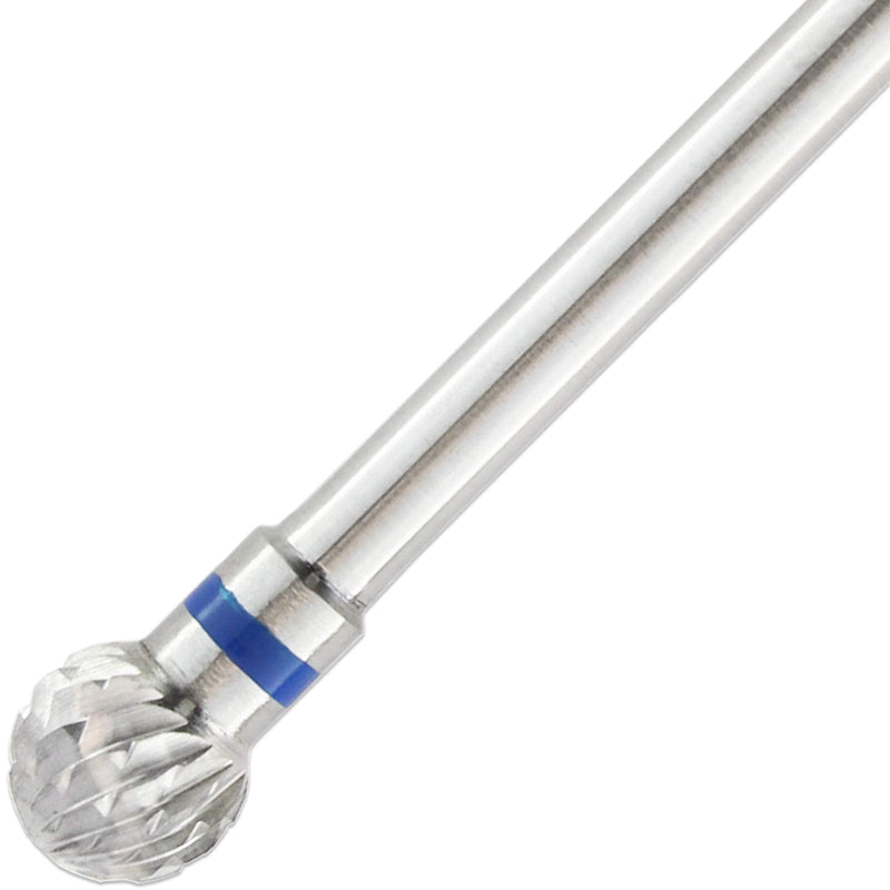Pana 3/32" Shank Ball Head, Medium Grit Nail Carbide Bit - Silver Color for Electric Dremel Drill Machine trimming the cuticles and skin around the sides nail bed (5.0 mm, Silver) - BeesActive Australia