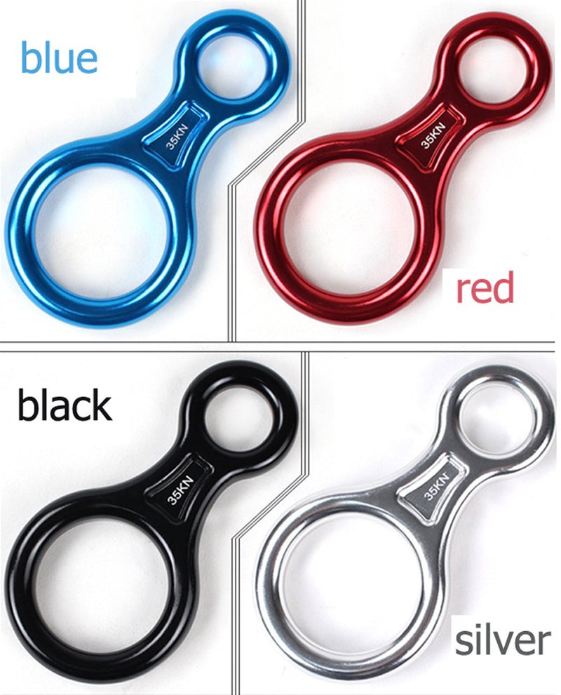 CdyBox 35KN Super 8 Belay Device Titan Figure 8 Descender for Climbing Red - BeesActive Australia