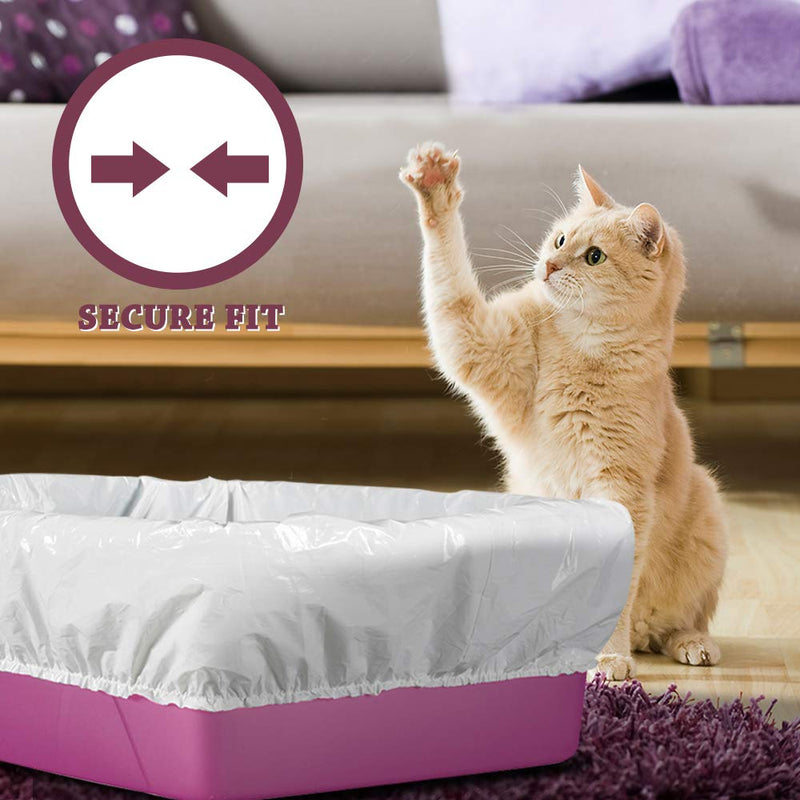 Alfapet Kitty Cat Pan Disposable, Elastic Liners- 10-Pack-For Large, X-Large, Giant, Extra-Giant Size Litter Boxes- With Sta-Put Technology for Firm, Easy Fit- Quick + Clever Waste Cleaners Jumbo - BeesActive Australia