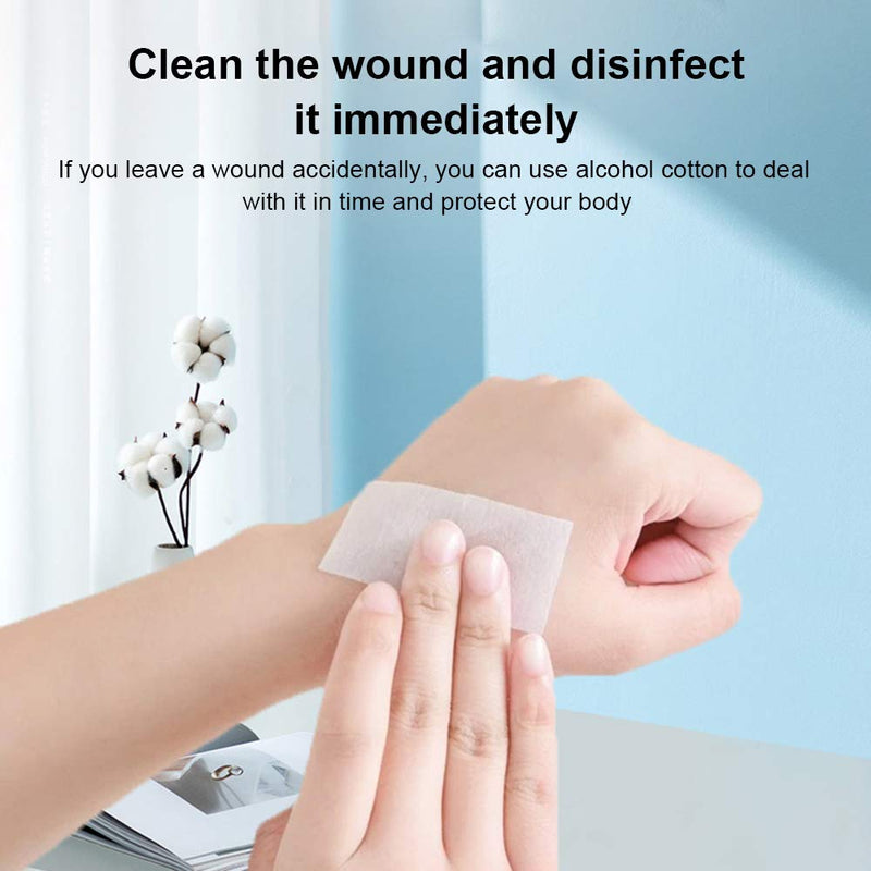 100pcs Disposable Alcohol Pads, BAITAI Cotton Swabs with 75% Alcohol for External Applications,30 * 60mm (100pcs) - BeesActive Australia