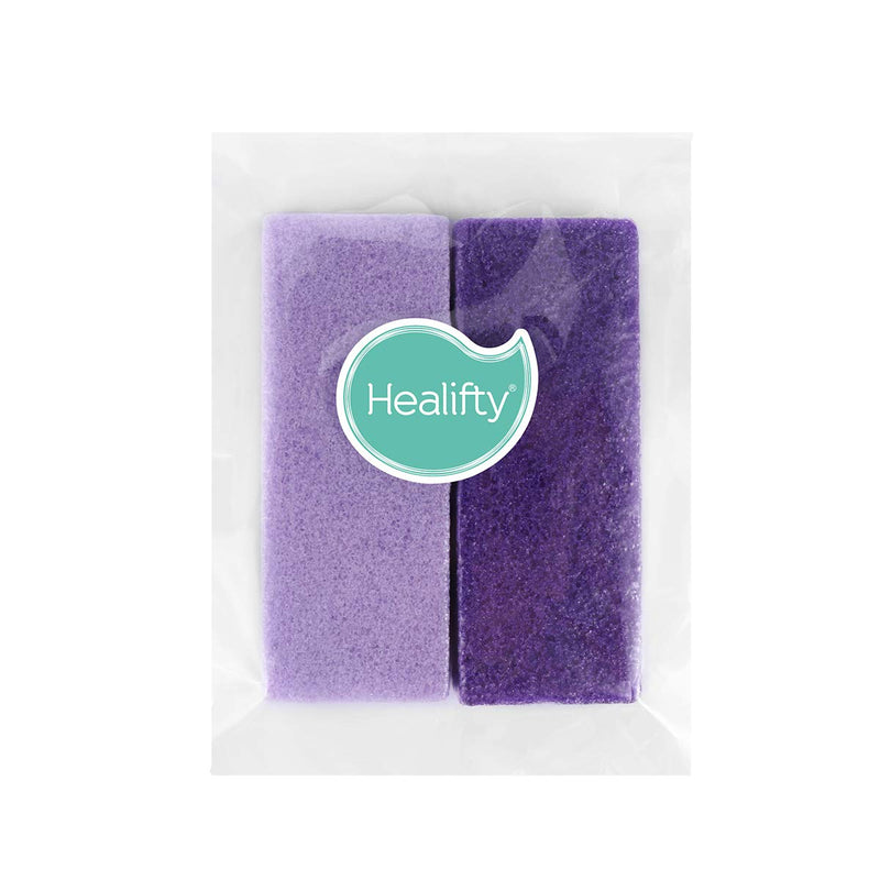 HEALIFTY 2Pcs Foot Pumice Stone Exfoliator Pedicure File Block Callus Remover Scrubber (Purple) - BeesActive Australia