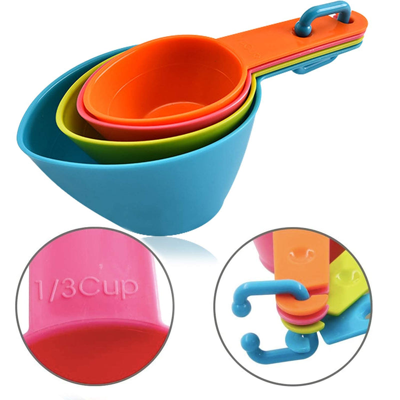 Lainrrew Pet Food Scoop, Dog Food Cups Plastic Measuring Cups and Spoons Set Cat Food Scoop Utility Kitchen Scoops for Dog Cat Bird Food - BeesActive Australia