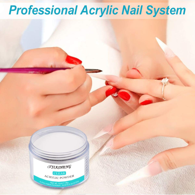 Professional Acrylic Nail Extension System Clear Acrylic Nail Powder, Acrylic Nail kit, Clear 4 Oz - BeesActive Australia