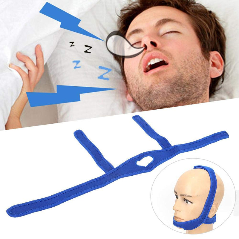 Vbestlife Anti-snore Strap, Adjustable Anti Snoring Chin Strap Snore Reduction Sleep Aids Devices Chin Strap Blue - BeesActive Australia