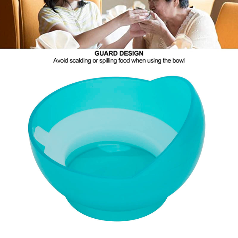 High-Low Scoop Bowl with Suction Cup Base Adaptive Self-Feeding Spill Proof Bowl Eating Aid Utensil Non-Skid Auxiliary Bowls Tableware for Elderly Parkinsons Disabled Tremors Stroke (Blue Bowl) Blue Bowl - BeesActive Australia