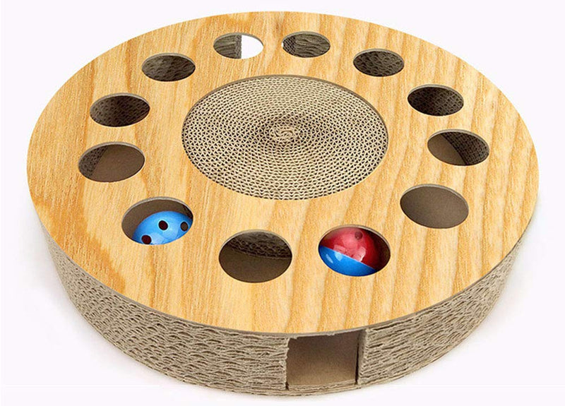 Cat Toy with Sturdy Scratching Pads and 2 Jingly Balls for All Ages of Cats - BeesActive Australia
