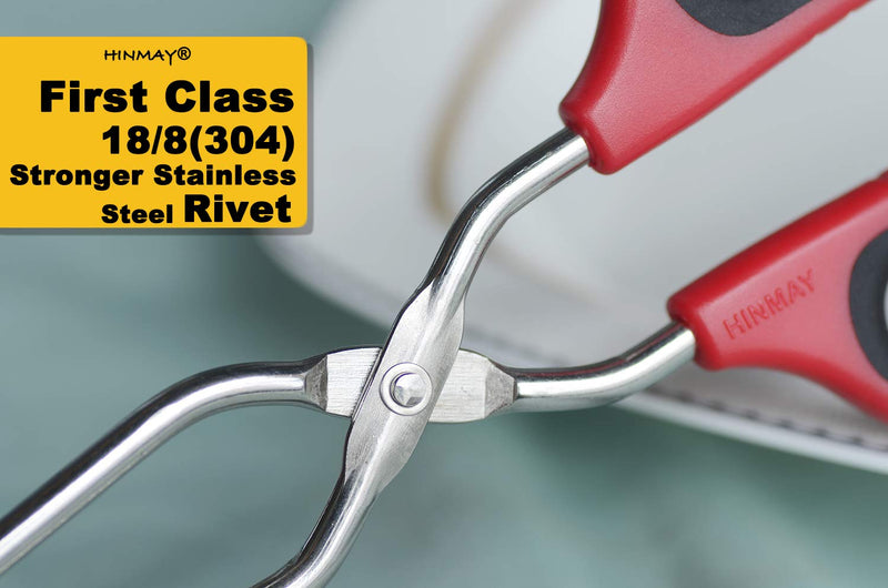 HINMAY Stainless Steel Scissor Tongs 10-Inch and 12-Inch Set, Set of 2 10-Inch + 12-Inch - BeesActive Australia