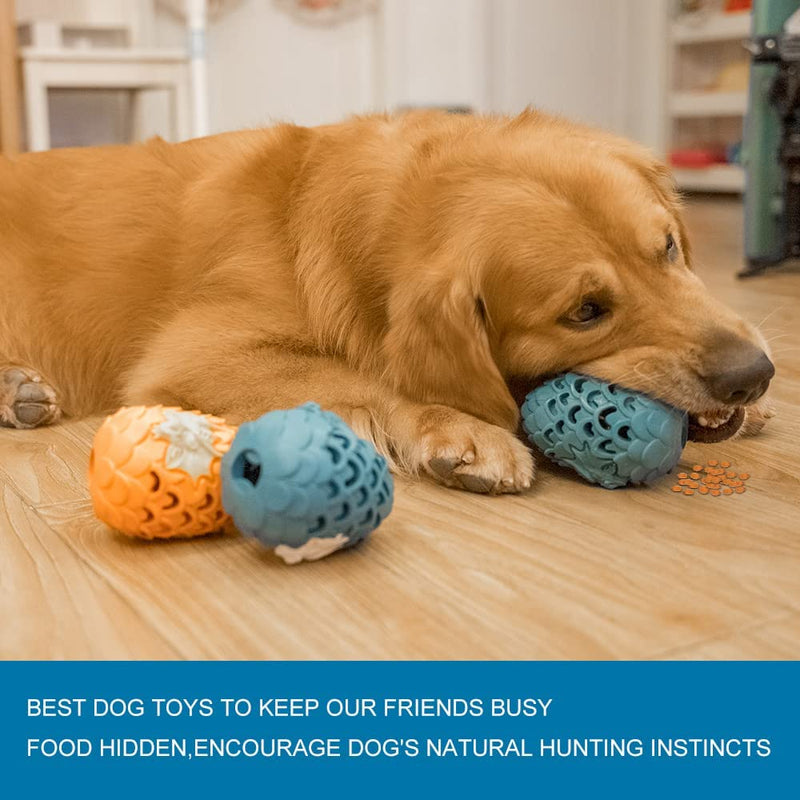 YCLWBG Dog Toys for Large Dogs Aggressive Chewers , Indestructible Dog Toys for Aggressive Chewers , Durable Dog Toys Dragon Egg Dog Toy Bacon Milk Flavor ， Tough Dog Toys Treat Dispensing Blue white - BeesActive Australia