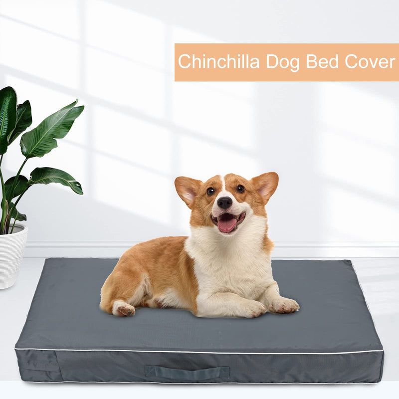 Waterproof Dog Bed Cover Heavy Removable Washable Dog Mattress Replacement Cover for 30 36 42 48 Inch Crate 35" L × 22" W × 4" H Grey - BeesActive Australia