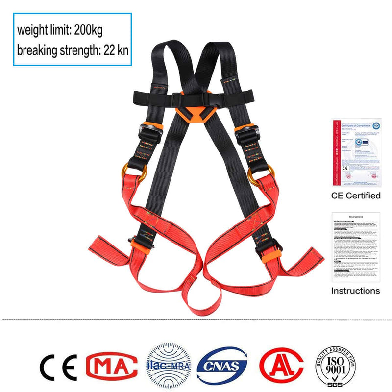 HandAcc Kids Climbing Seat Belts, Youth Climbing Full Body Seat Belts for Outdoor Expanding Training Caving Tree Climbing S(5-8 Age) - BeesActive Australia