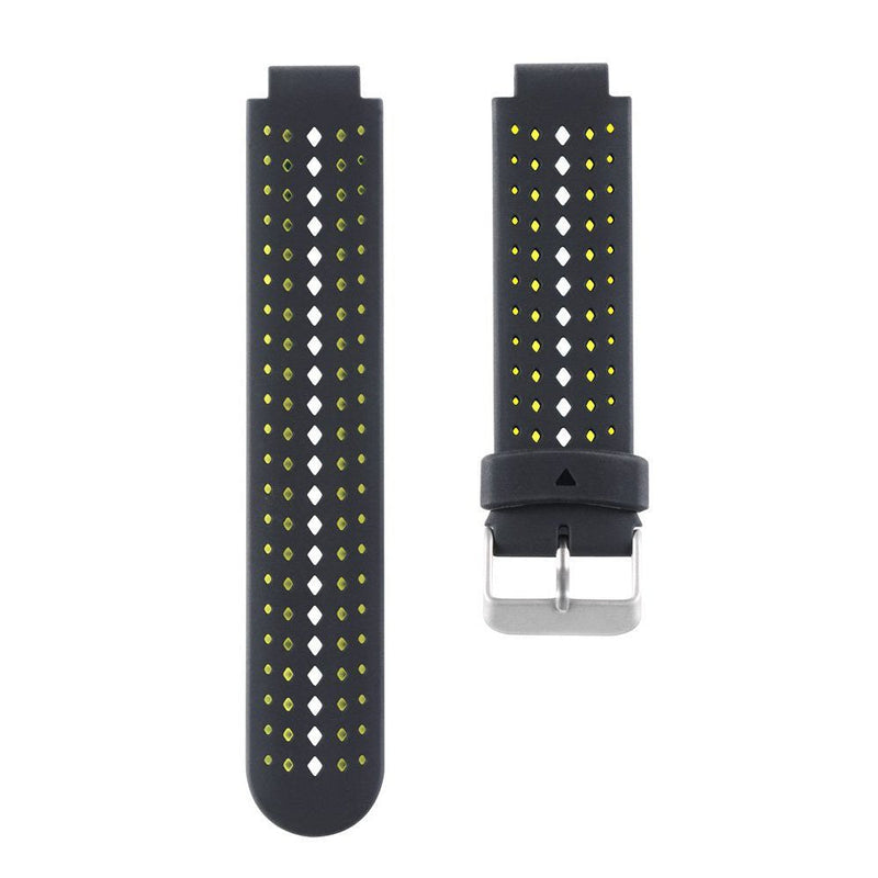 ZSZCXD Soft Silicone Replacement Watch Band for Garmin Forerunner 230/235 / 220/620 / 630/735 Smart Watch 02 Black & Yellow - BeesActive Australia