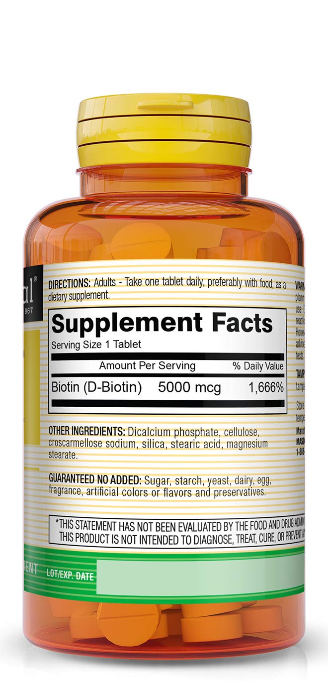 Mason Natural Super Biotin 5000 Mcg, 60 Tablets - BeesActive Australia