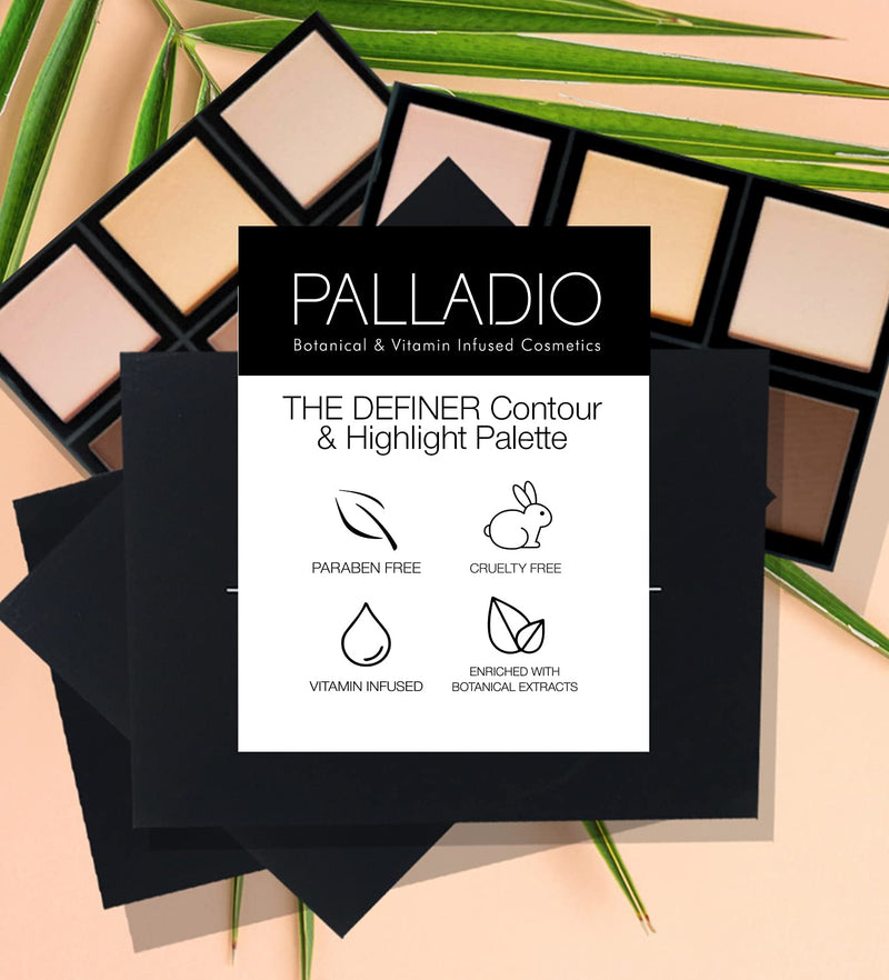 Palladio The Definer Contour + Highlight Palette Luminous 0.64 Ounce - BeesActive Australia