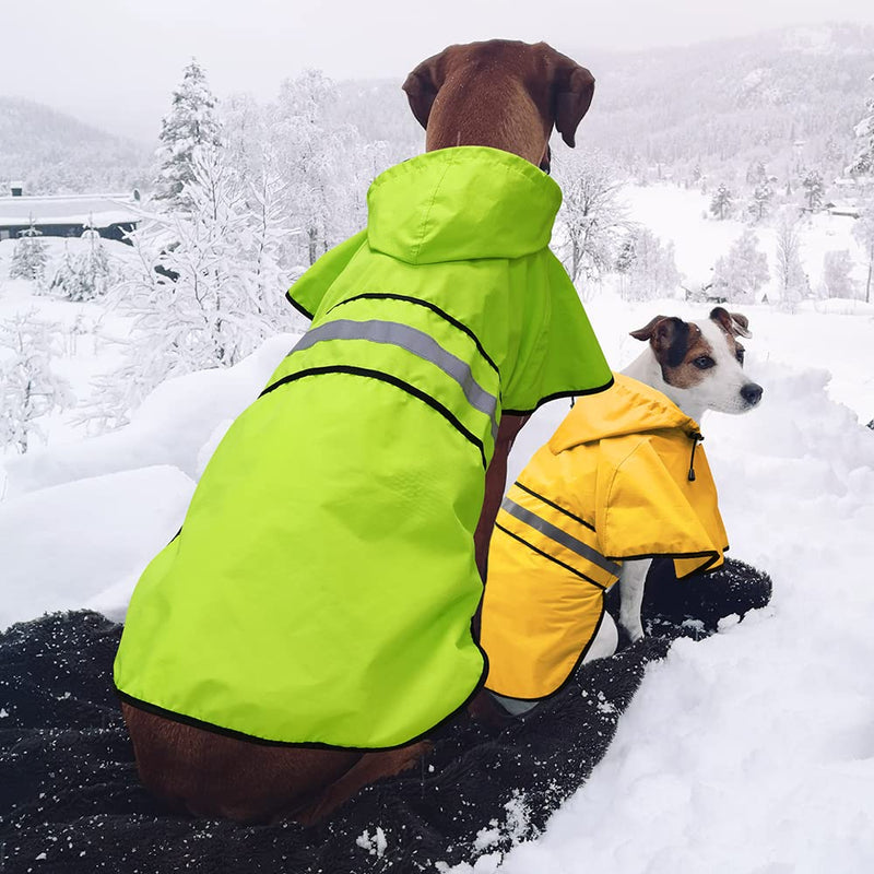 Candofly Dog Raincoat Reflective Dog Rain Jacket Waterproof Hooded Ponch Dog Rain Coat for Small Medium Large Dogs X-Large Green - BeesActive Australia