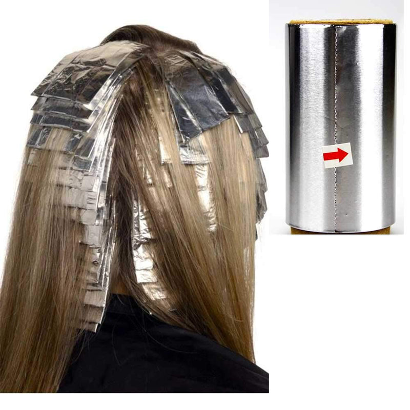1 Pcs Foil Sheets Roll Highlighting Foil Silver Hair Foil for Coloring Hair Salon DIY Highlighting Hair Tool - BeesActive Australia