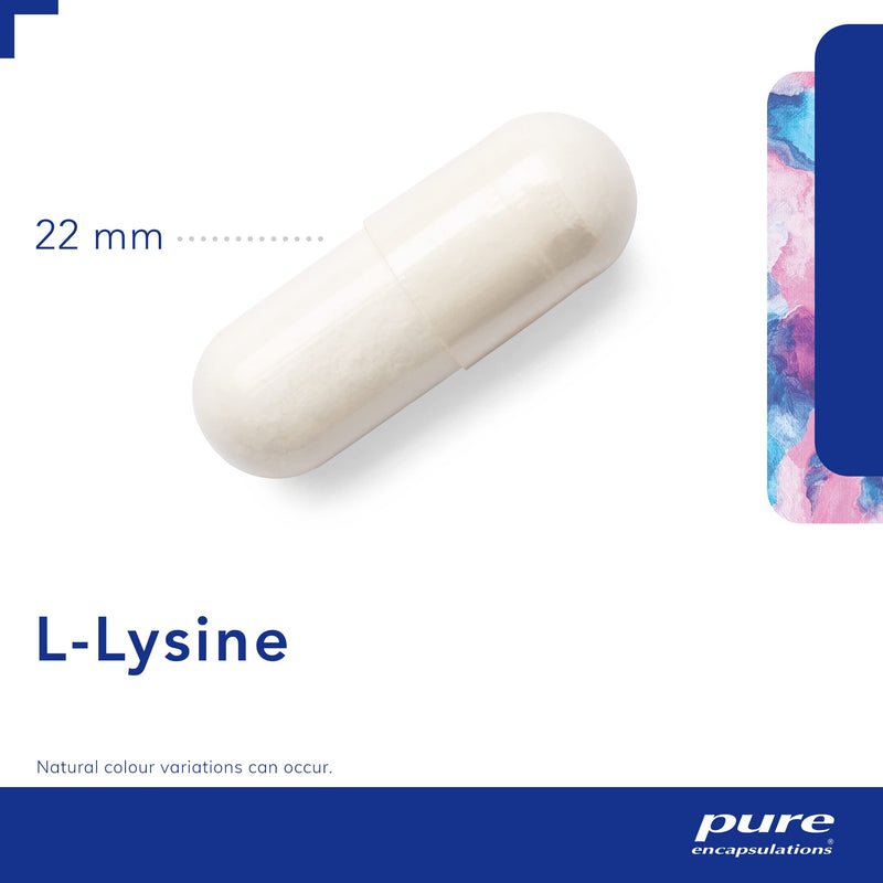 Pure Encapsulations - L-Lysine 500mg - Hypoallergenic Essential Amino Acid Supplement - 90 Vegetarian Capsules 90 Count (Pack of 1) - BeesActive Australia